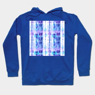 Purple and Blue Tie-Dye Plaid Hoodie